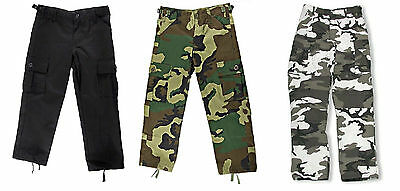 KIDS Cargo Pants BDU Style Boys Girls Military Army Child Hunting Camping Hiking