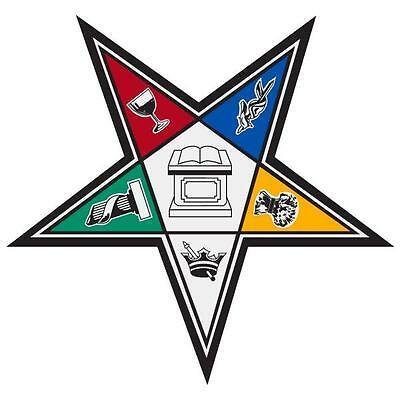 Order of the Eastern Star Small Reflective Decal Sticker - 2