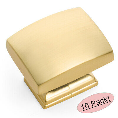 *10 Pack* Cosmas Cabinet Hardware Brushed Gold Contemporary Cabinet Knob #8105BG
