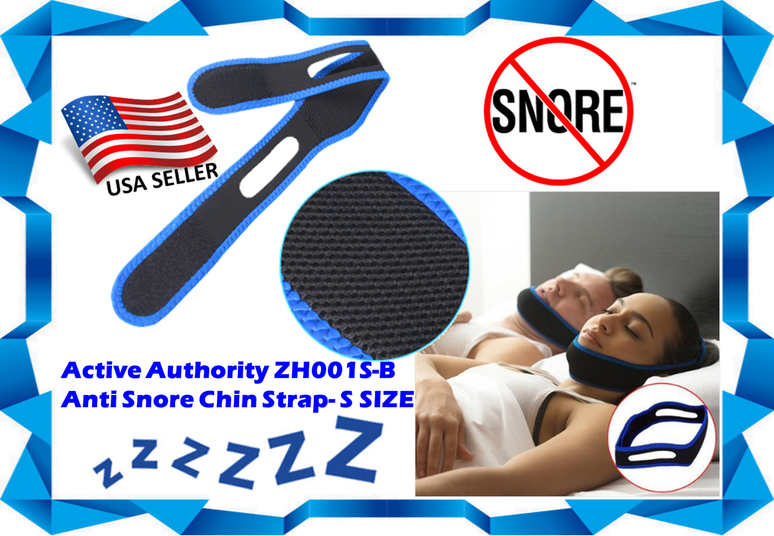 Active Authority ZH001S-B Anti Snore Chin Strap- S Size