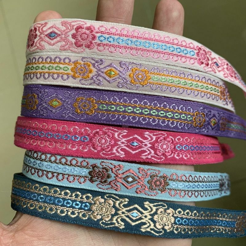 Ethnic Embroidery Ribbon 10/45 Yard 15mm Vintage Boho Lace Trim Fabric Ribbons