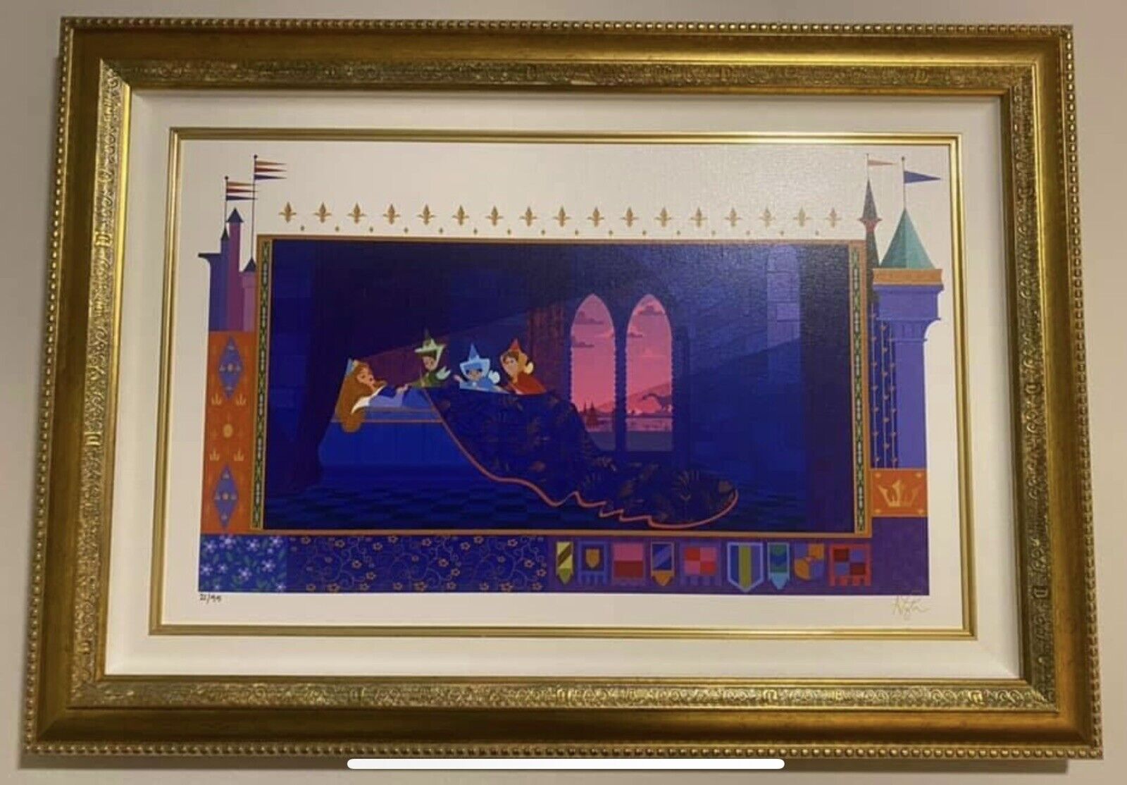 Disney Sleeping Beauty Framed Canvas “hope Will See Us Through” Ashley Taylor Le