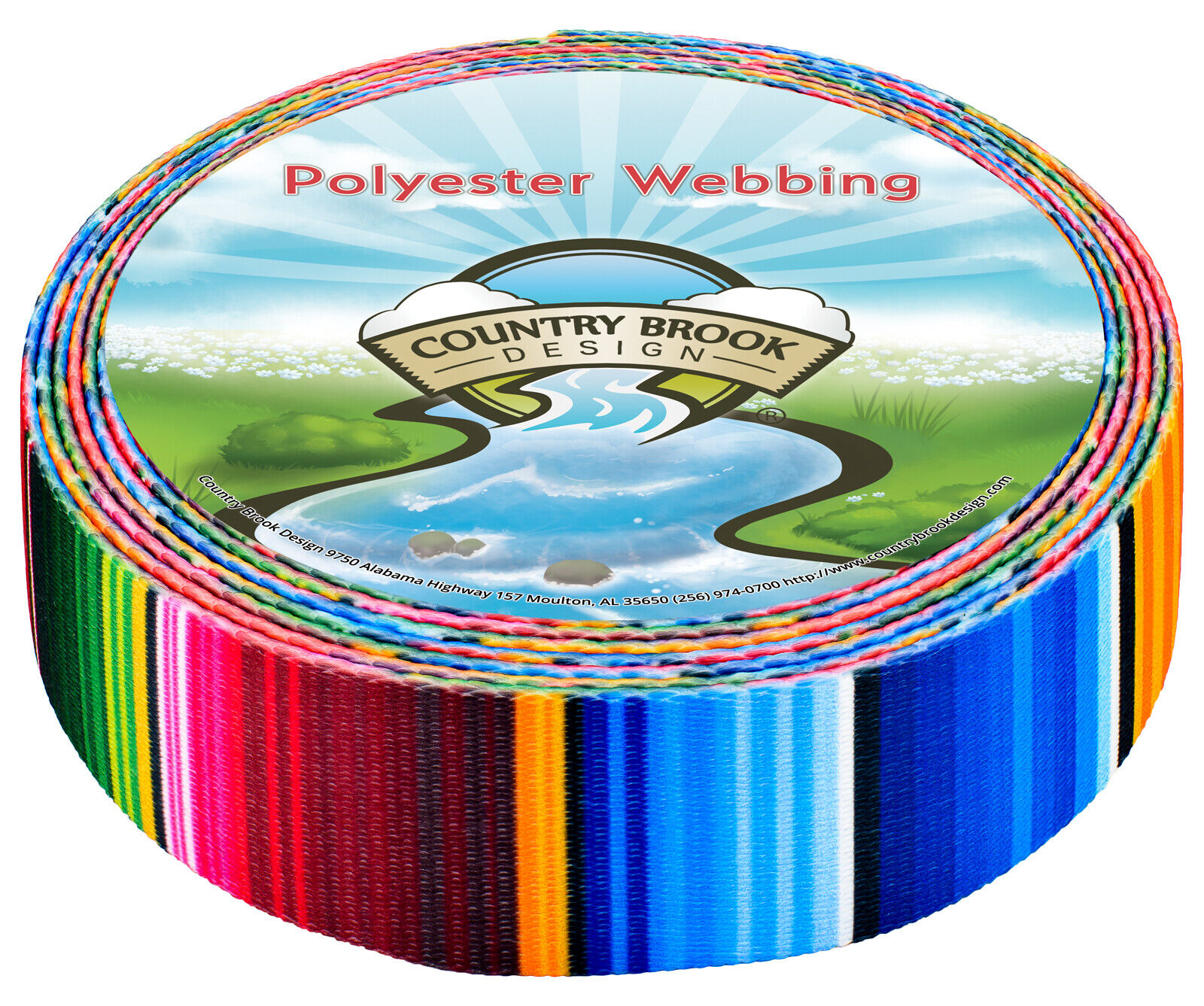 Country Brook Design® 2 Inch Serape Polyester Webbing, 5 Yards