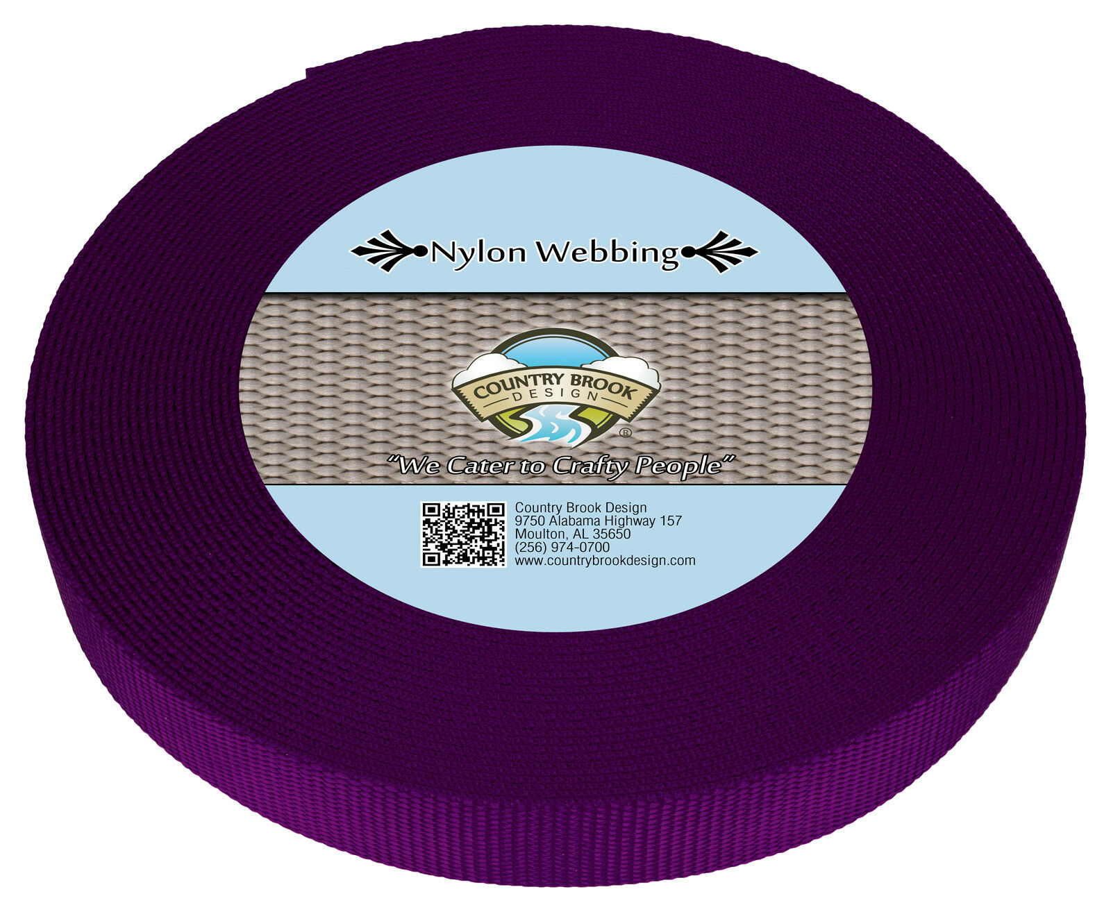 Country Brook Design® 3/4 Inch Purple Heavy Nylon Webbing, 10 Yards