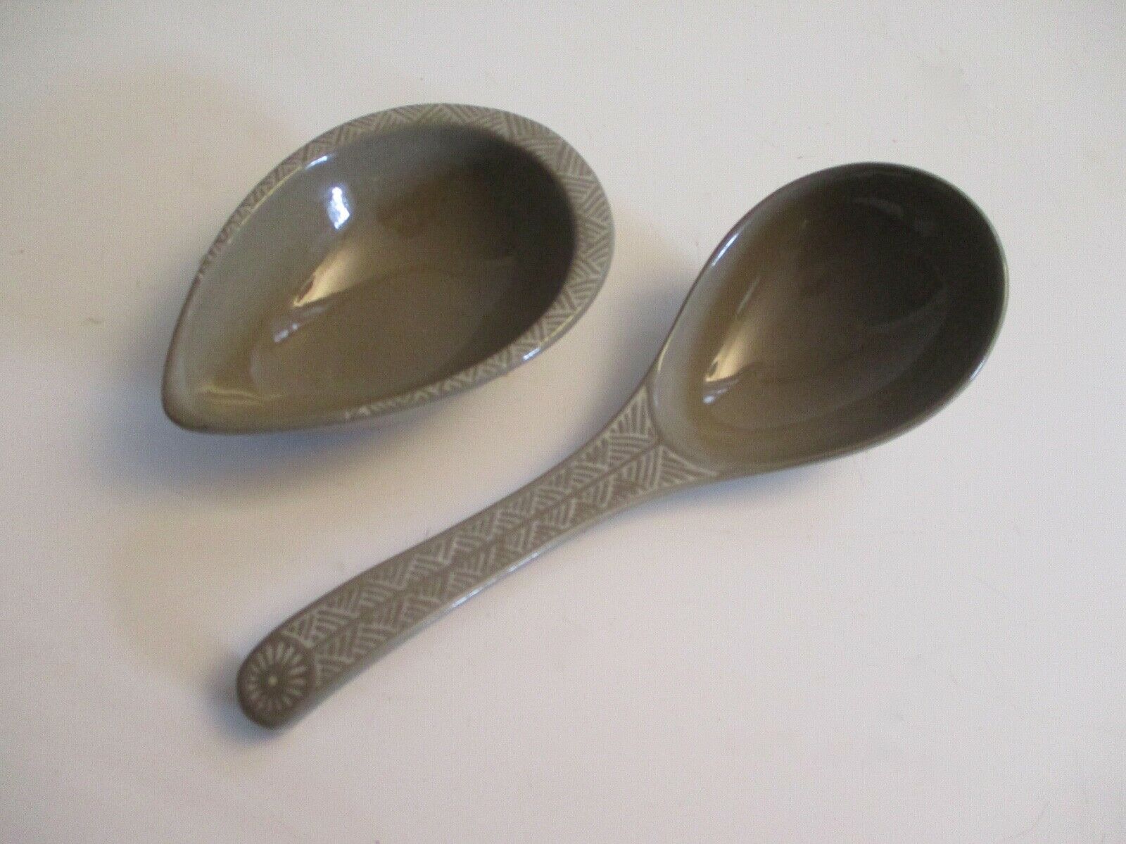 Mid-century Modern Spoon & Rest Swedish Pottery Upsala Ekeby Rorstrand Era