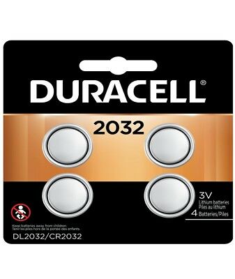 4 Pack Duracell Cr2032 3 Volt Battery Ecr2032 Cr 2032 Dl2032