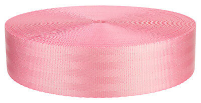 2 Inch Seat-Belt Pink Polyester Webbing Closeout, 5 Yards