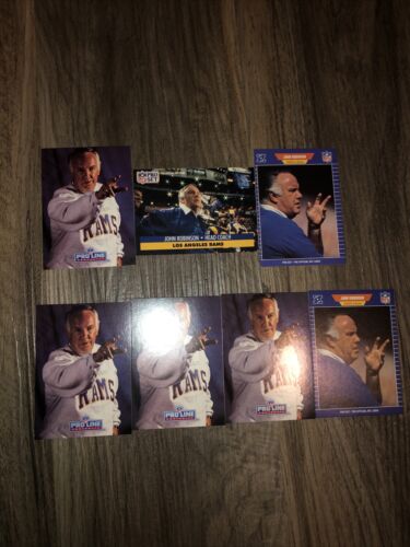 John Robinson (head Coach) Lot Of 7 Rams 4 Different Cards Base