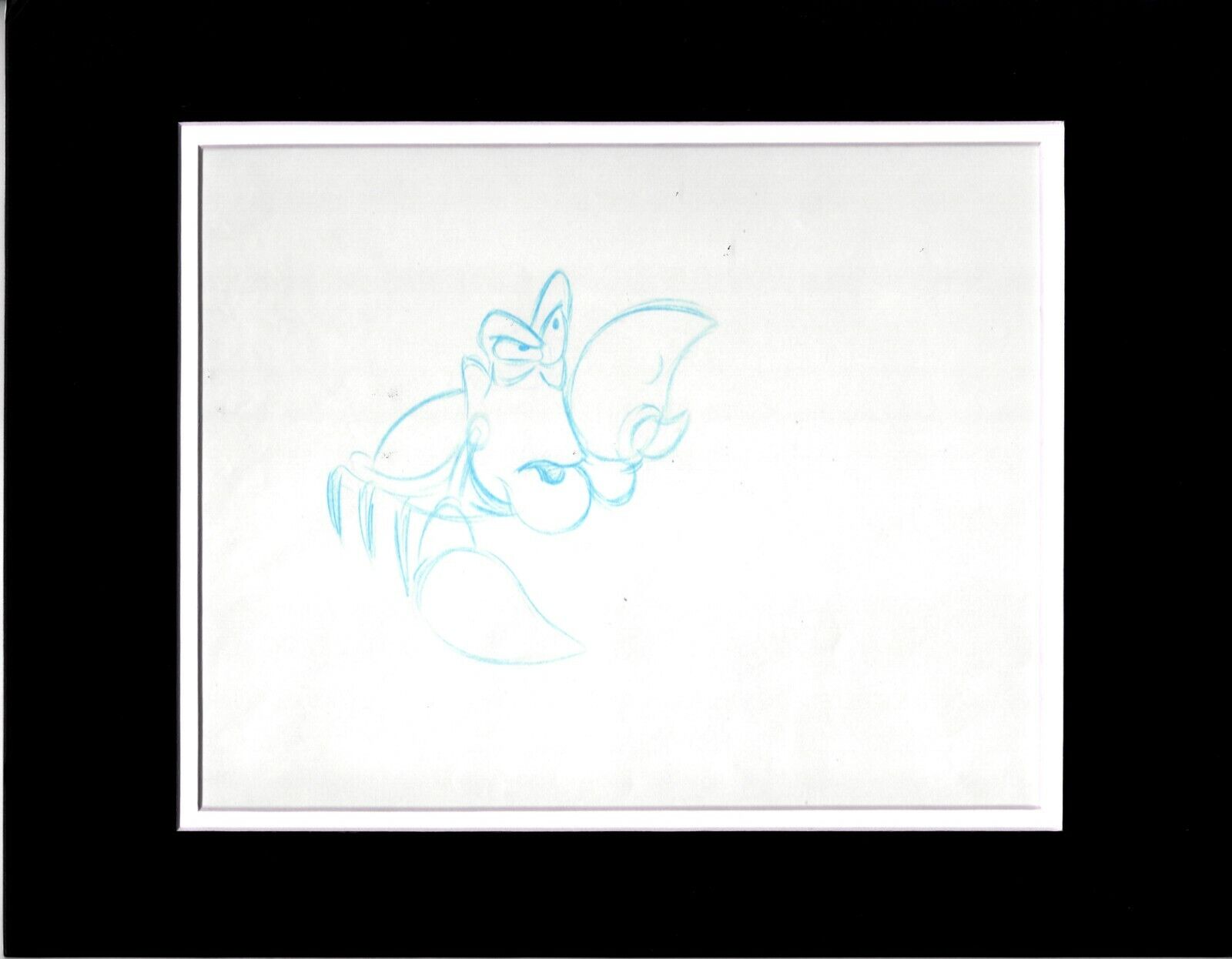 Little Mermaid Sebastian Walt Disney Production Cel Drawing 1989 13 Oh