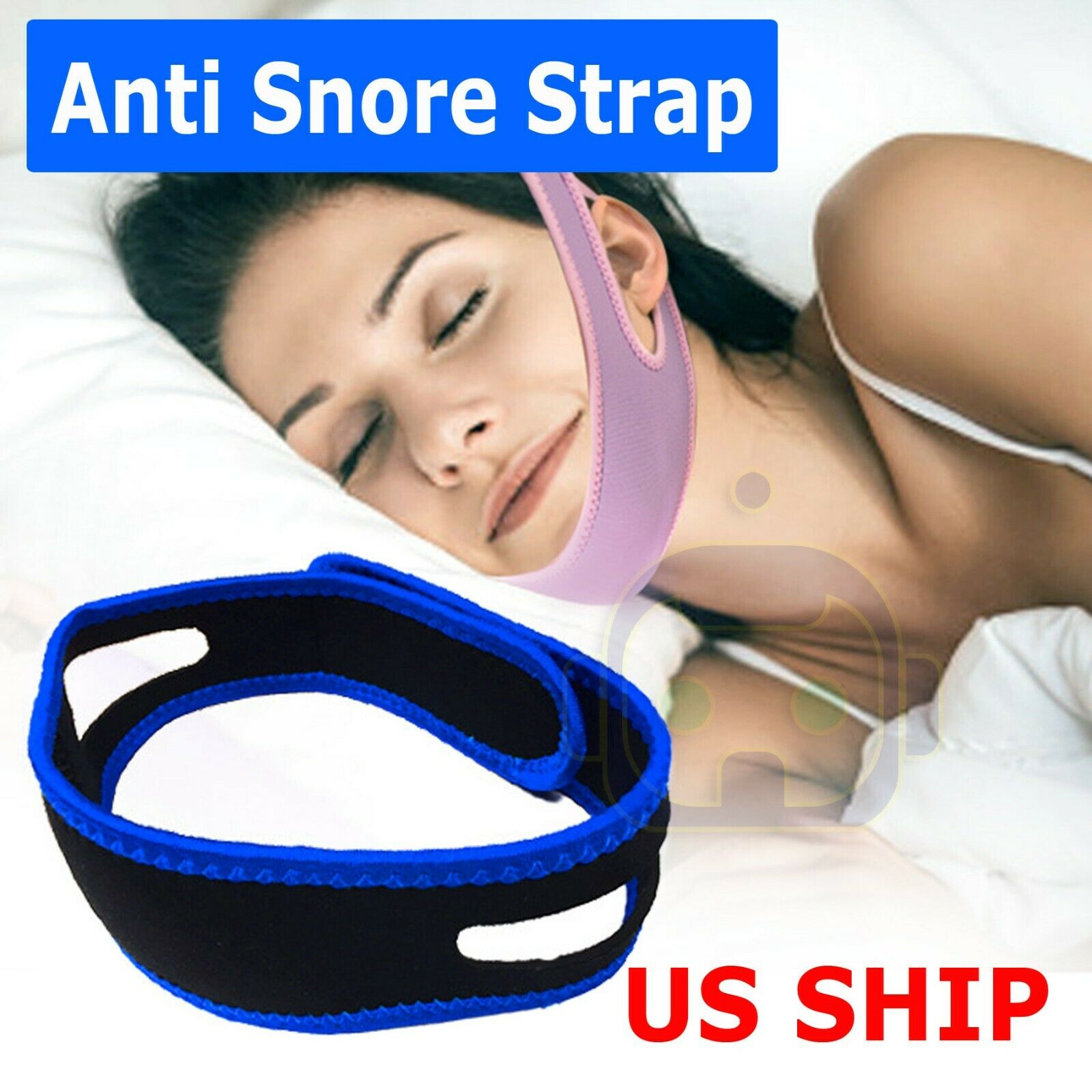 Anti Snore Chin Strap Stop Snoring Sleep Apnea Belt Jaw Support solution Safety