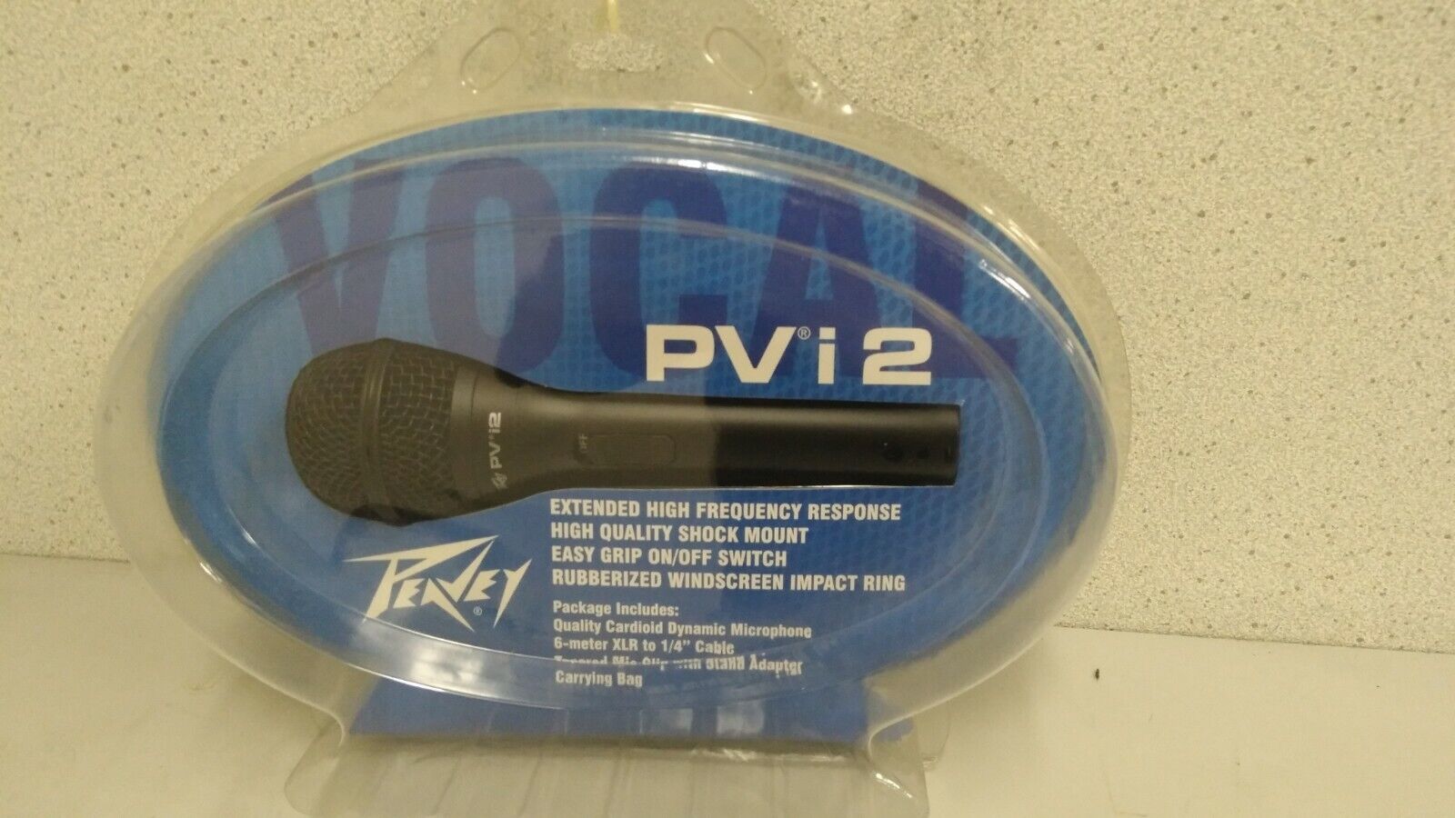 Pv®i 2 Cardioid Unidirectional Dynamic Vocal Microphone With 1/4 Inch Cable