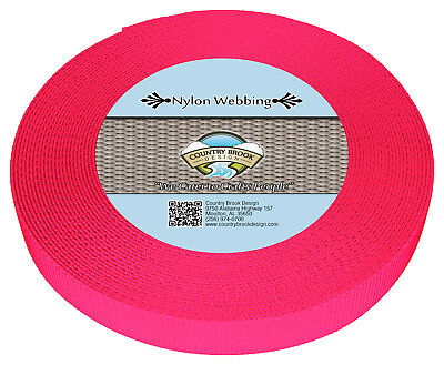 Country Brook Design® 5/8 Inch Hot Pink Heavy Nylon Webbing, 10 Yards