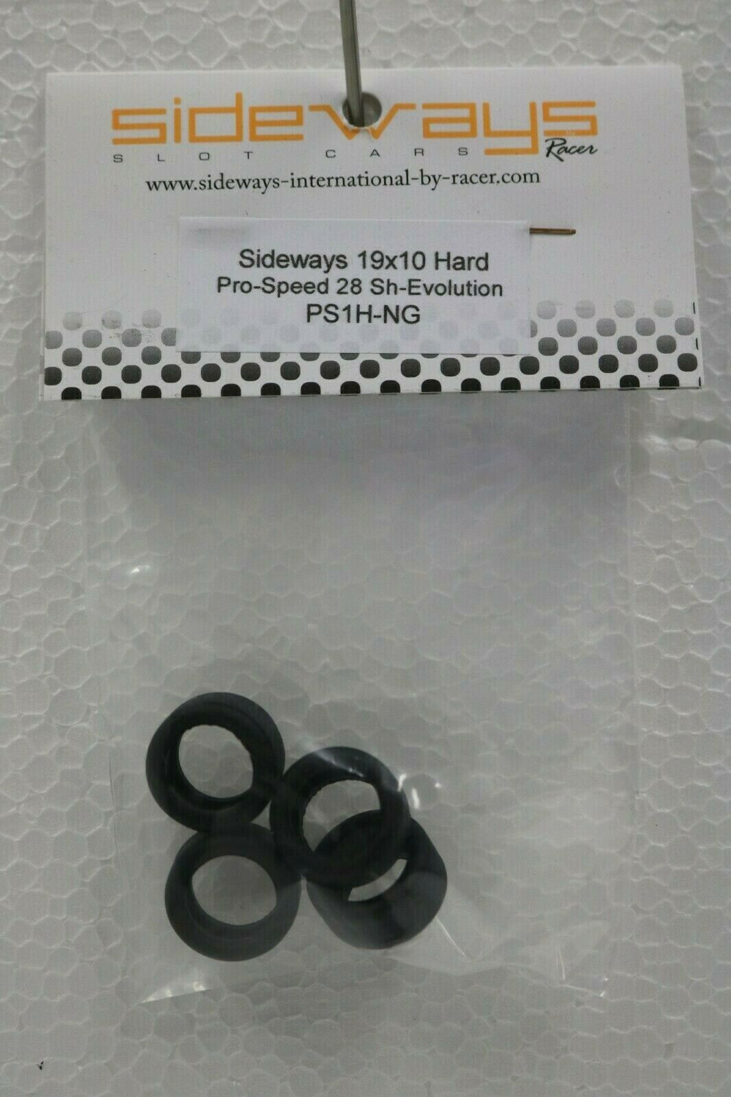 Sideways Ps1h-ng Pro Speed Hard Rubber Tires 19x10mm 28 Shore 1/32 Slot Car Part