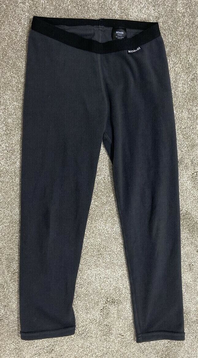 Kombi Cozy Fleece Pants Size Medium Gray Base Layer Thermals