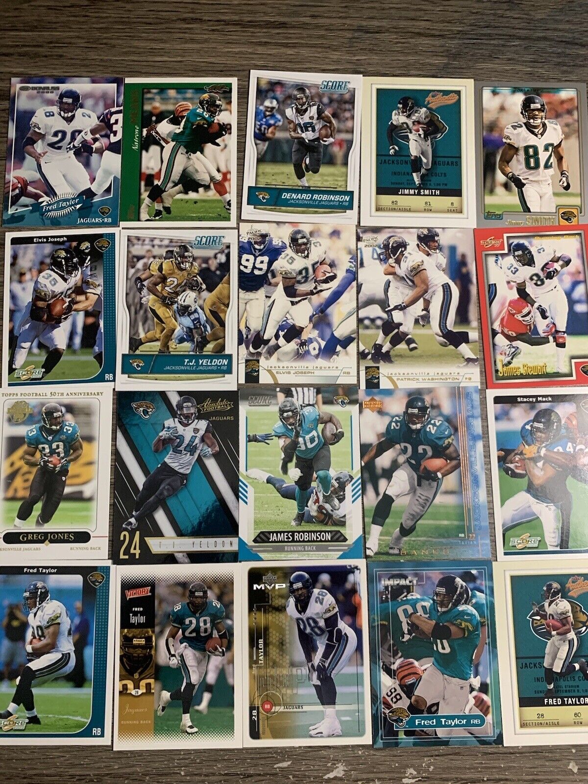 Lot Of Jacksonville Jaguars Football CardsC