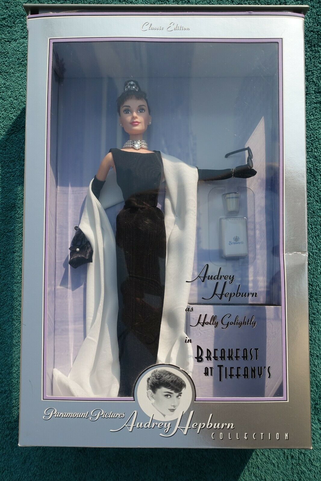 Audrey Hepburn Barbie Doll Breakfast At Tiffany's Givenchy Black Gown Unopened