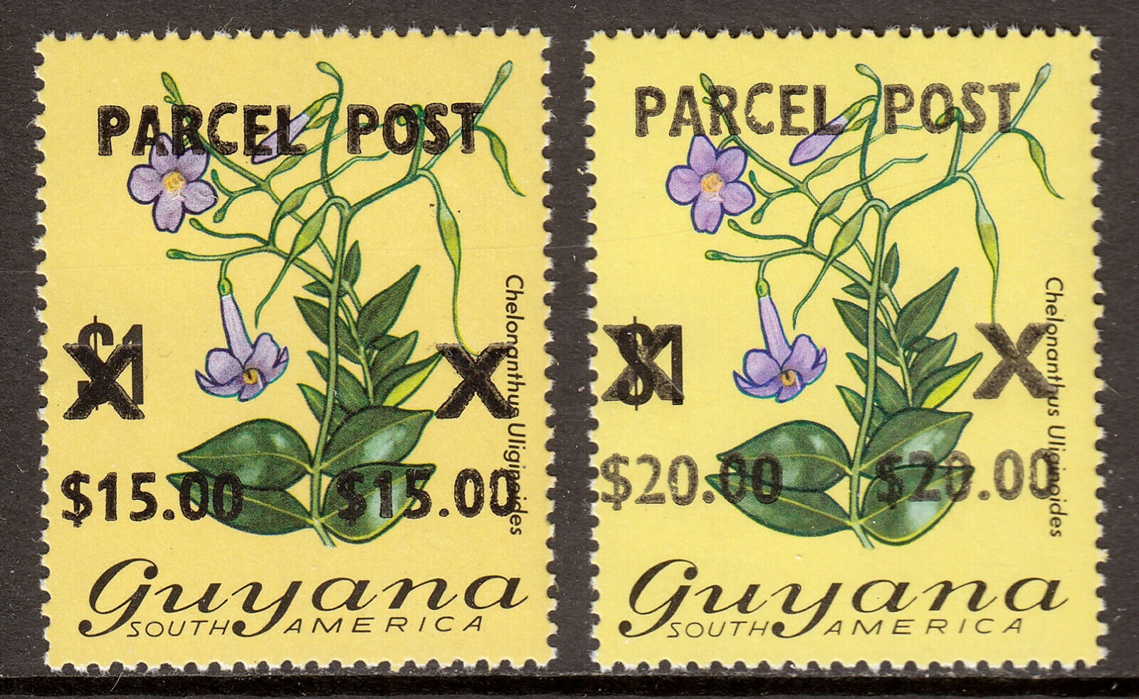 Guyana — Scott Q1-q2 — 1981 Parcel Post Set — Mnh — Scv $38