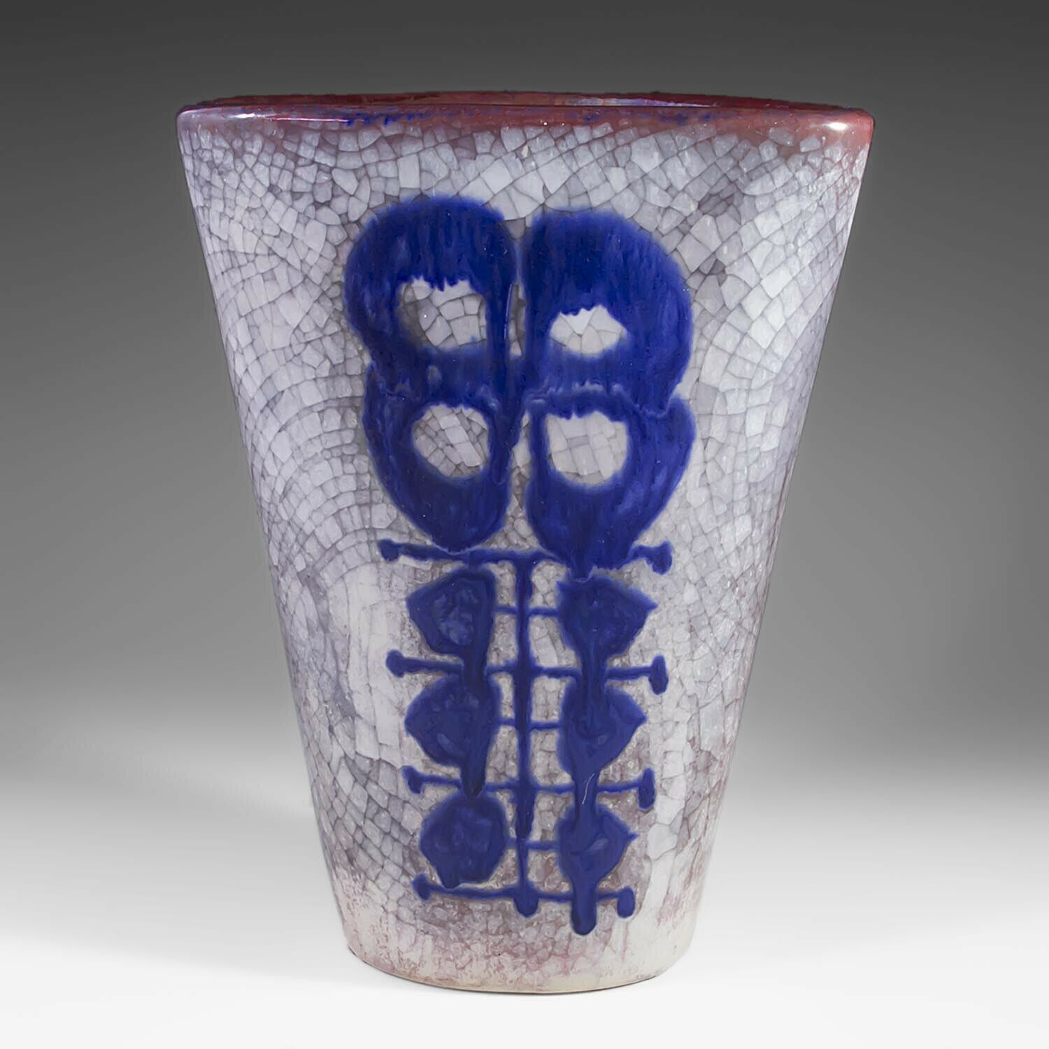Vintage Michael Andersen & Son Persia Glaze Triangular Vase By Marianne Starck