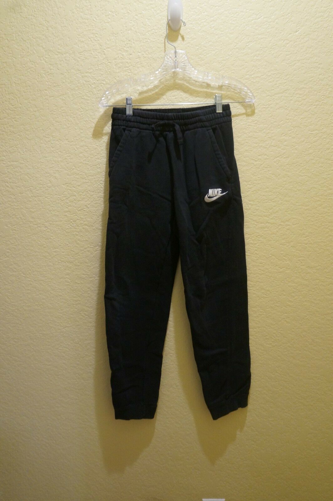 Nike-black Elastic Drawstring Waist Pocketed Sweat Pants Size Xl
