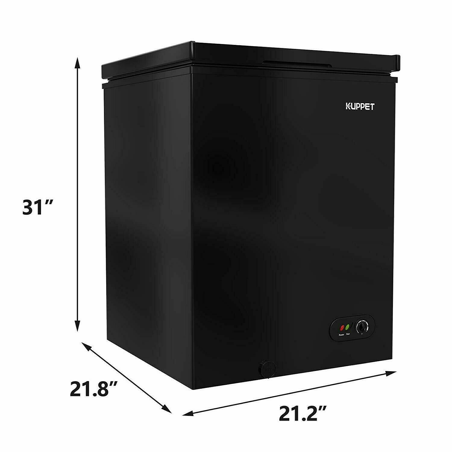 3.5 Cu Ft Compact Deep Chest Upright Freezer Storage Home Quick Defrost Black