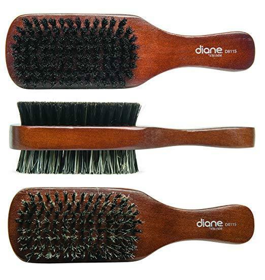 Diane 100% Boar 2-Sided Club Brush, Medium and Firm Bristles, D8115  by Diane