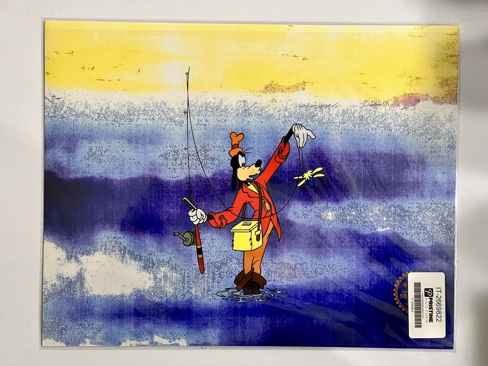 Walt Disney Goofy "how To Fish" 11x14 Limited Edition Serigraph Cel