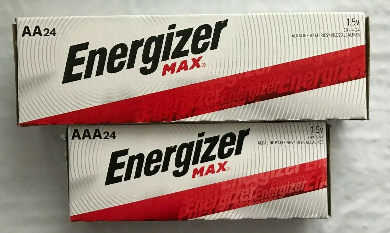 Energizer Alkaline Aa & Aaa Max Batteries(24+24-pack) New Exp.12/2030