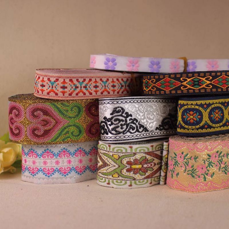 5 Yards/lot Decorations Jacquard Webbing Strap Traditional Style Sewing Supplies
