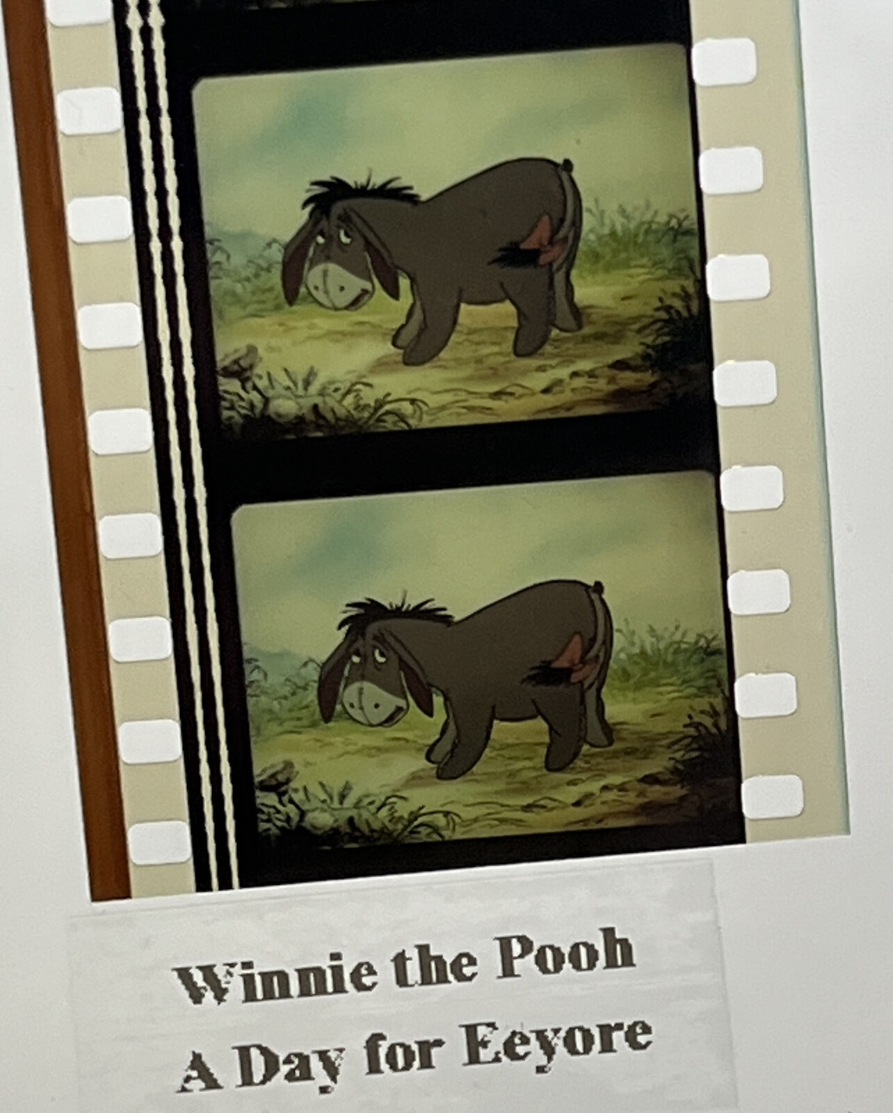 Disney POOH: A DAY FOR EEYORE Authentic Animation Film 5-Cells Strip EEYORE