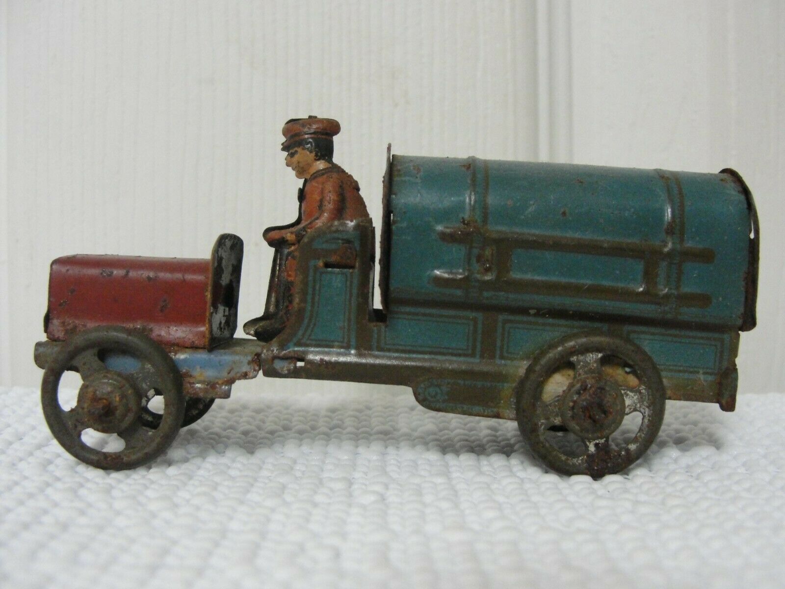 Vintage 1920's Tin Penny Toy Tanker Truck Made In Germany