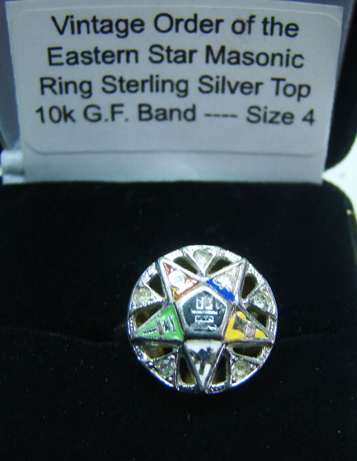 Vintage Order Of The Eastern Star Ring