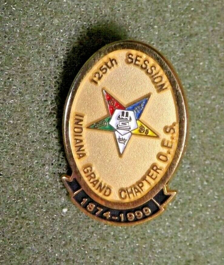 Indiana Grand Chapter O.e.s 125th Session 1874-1999 Lapel Pin Order Eastern Star
