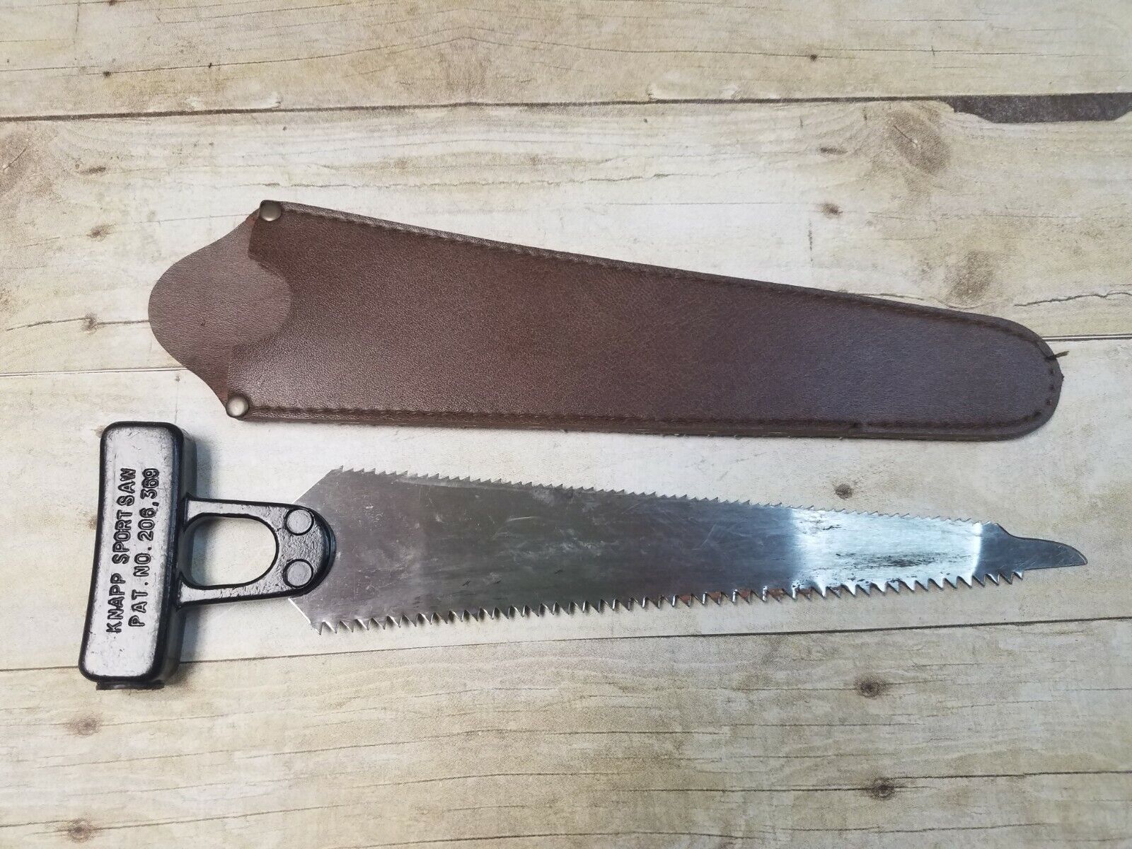Vintage KNAPP SPORT SAW with Leather Sheath with Belt Loop