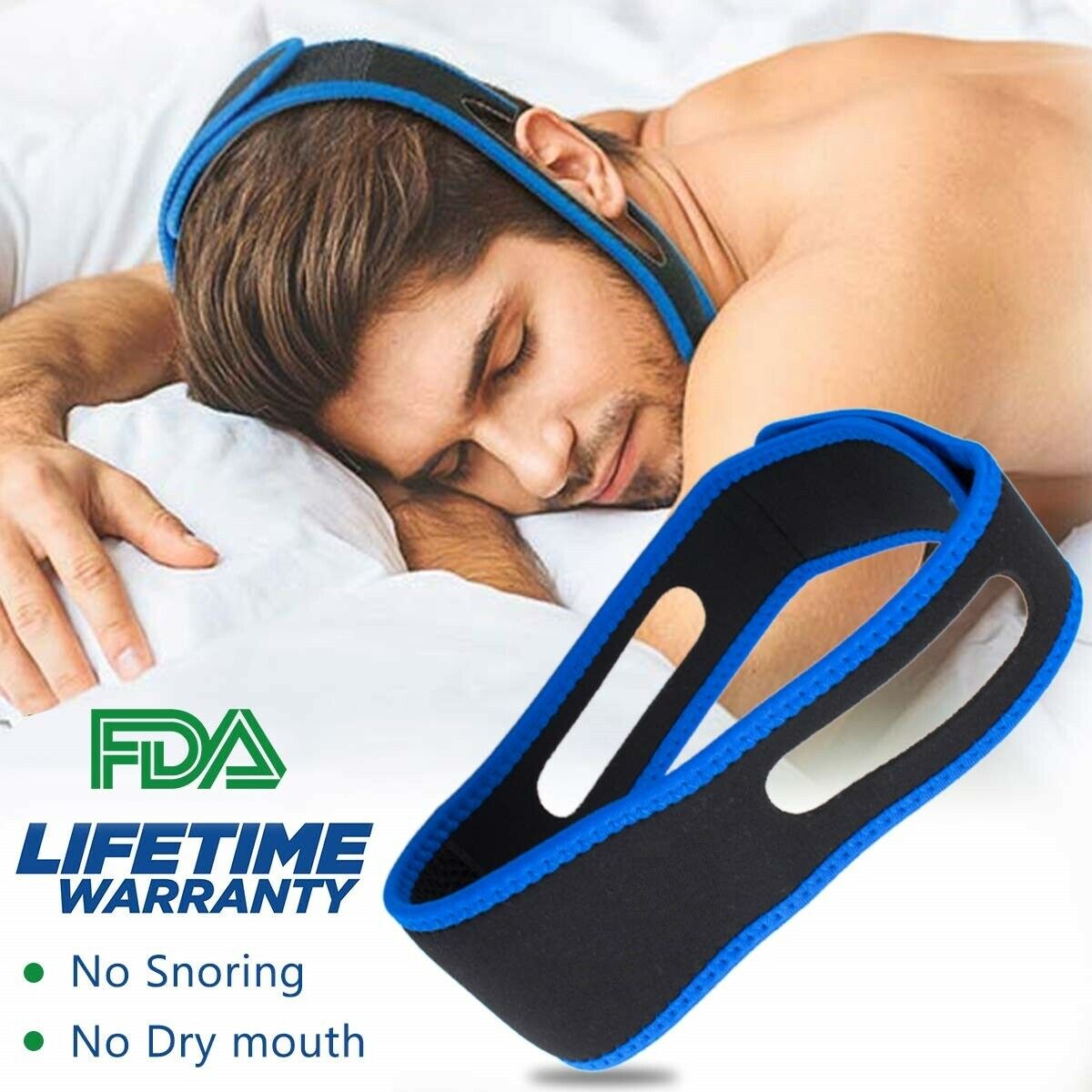 Stop Snoring Chin Strap, Comfortable Natural Snoring Solution Snore Stopper