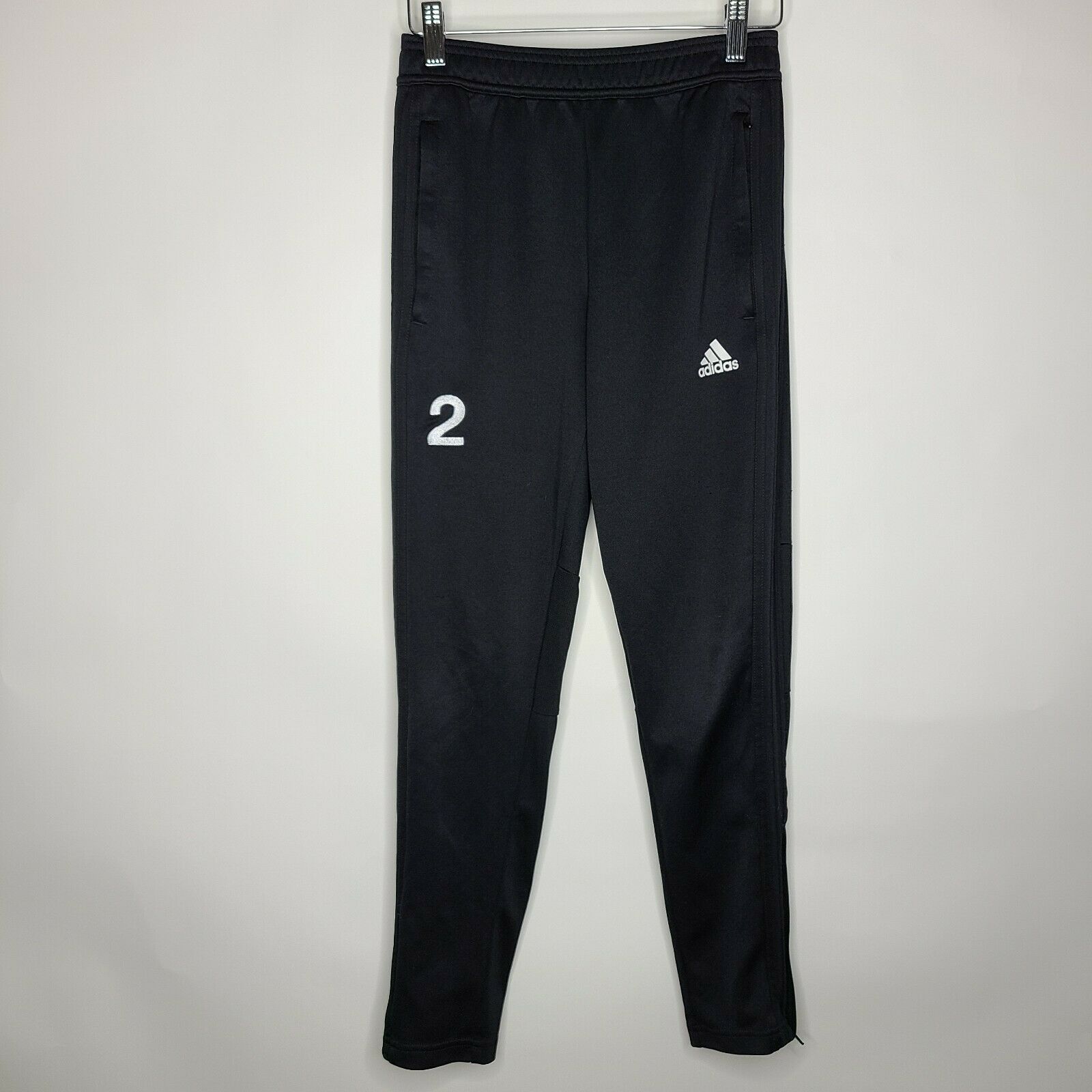 Adidas Black Training Track Jogger Athletic Pants Youth Size M