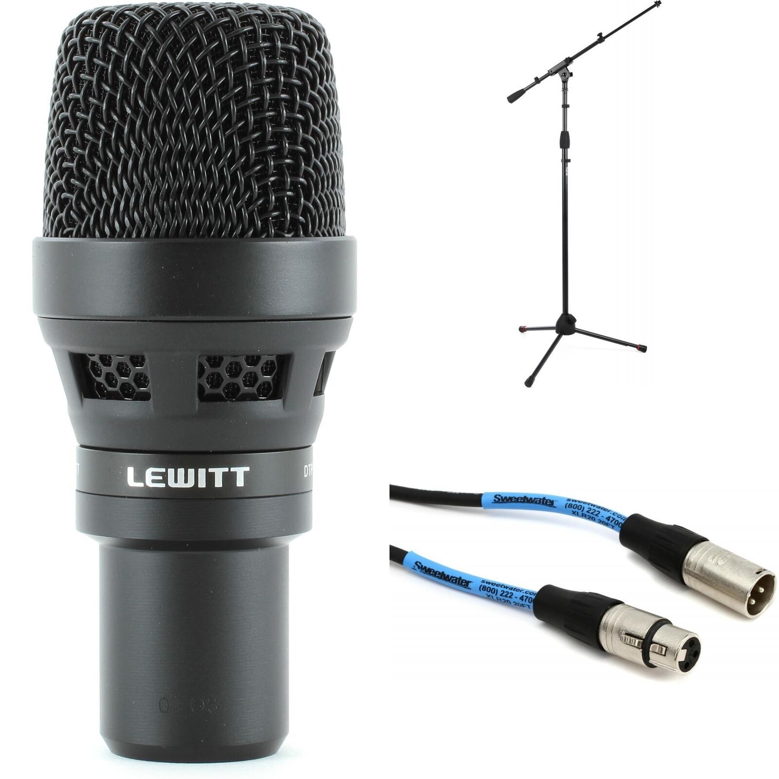 Lewitt Dtp 340 Tt Dynamic Instrument Microphone With Stand And Cable