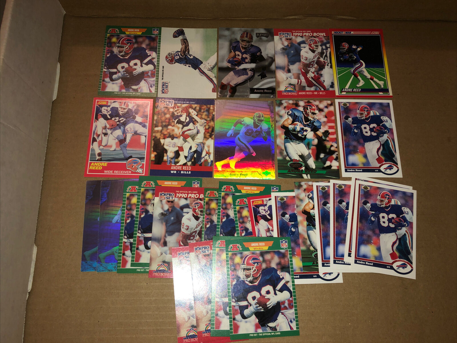 Andre Reed Lot of 29 Bills 10 Different Cards Base, Inserts HOF