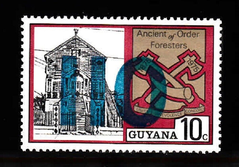 Guyana Sc# 422 Surcharged In Blue  - Mnh