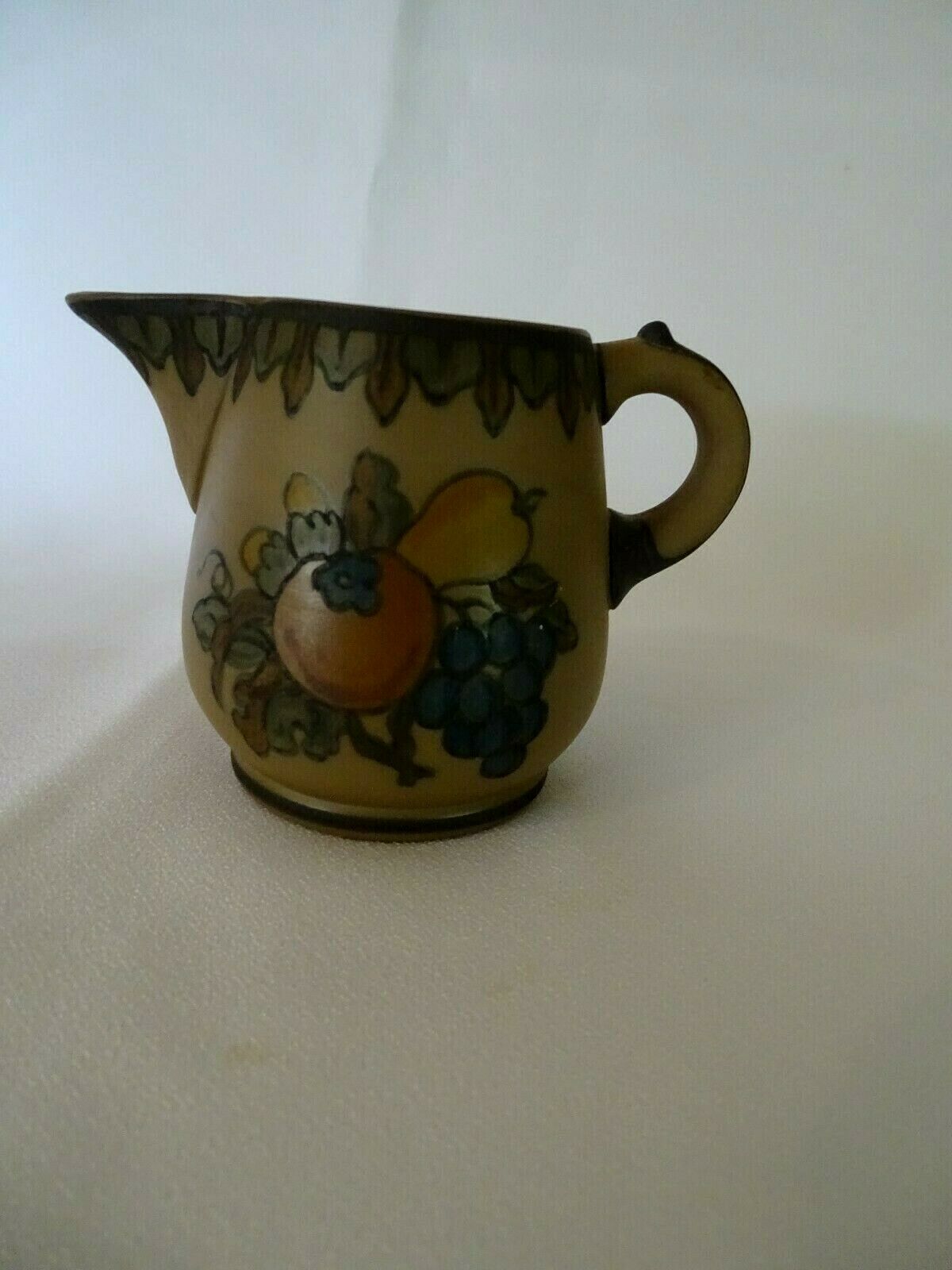 MINTY Antique Hjorth Denmark Circa 1920 Art Pottery Decorated Small Pitcher