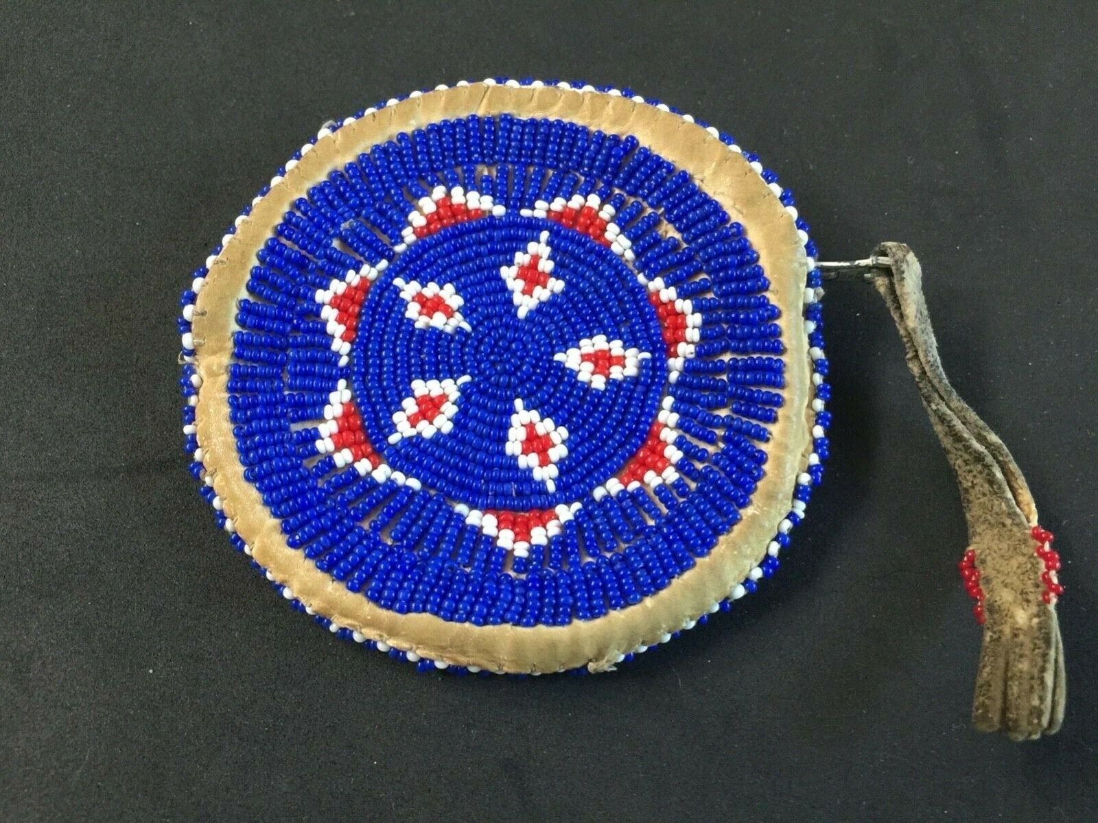 Vtg Estate Navajo Native American 1950's Beadwork Seed Bead Coin Purse