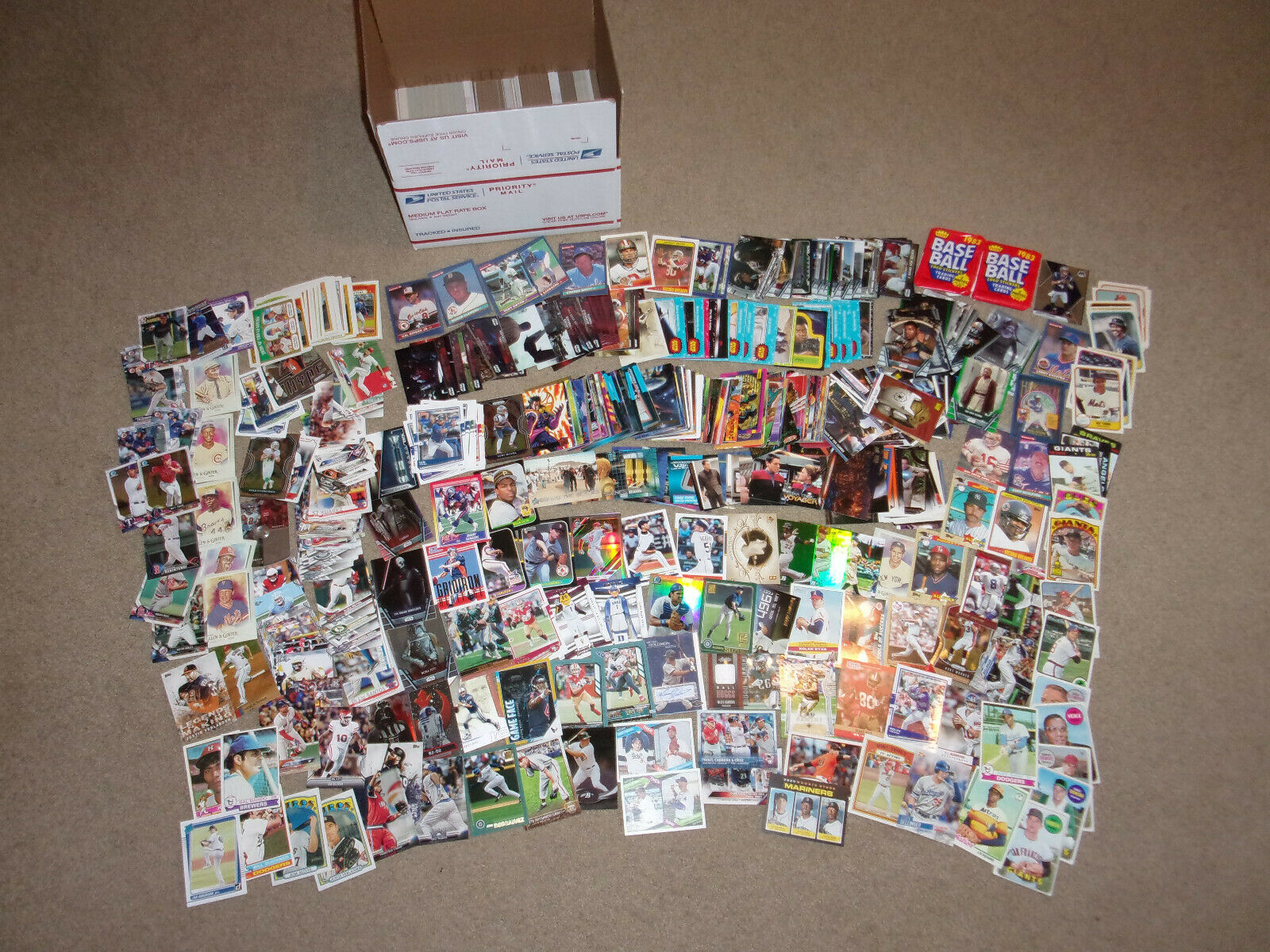 Huge 3000 Card 1969 - 2021 Mixed Sports + Non-sports Auto Relic Insert Base Lot